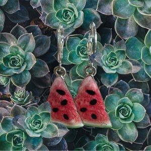 BOUTIQUE Watermelon Slice Earrings, Fun Summer Dangles